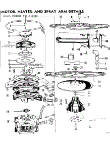 Motor, Heater & Spray Arm Details parts for Kenmore Dishwasher 587.760510 (587760510, 587 760510) from AppliancePartsPros.com