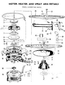 Motor, Heater & Spray Arm Details parts for Kenmore Dishwasher 587.760512 (587760512, 587 760512) from AppliancePartsPros.com