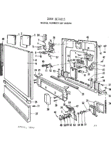 Door Details parts for Kenmore Dishwasher 587.760514 (587760514, 587 760514) from AppliancePartsPros.com