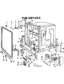 Tub Details parts for Kenmore Dishwasher 587.760514 (587760514, 587 760514) from AppliancePartsPros.com