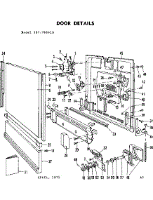 Door Details parts for Kenmore Dishwasher 587.760610 (587760610, 587 760610) from AppliancePartsPros.com