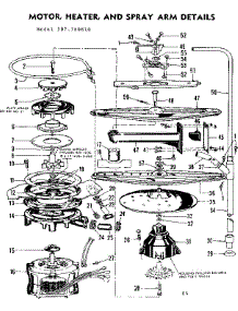 Motor, Heater And Spray Arm Details parts for Kenmore Dishwasher 587.760610 (587760610, 587 760610) from AppliancePartsPros.com