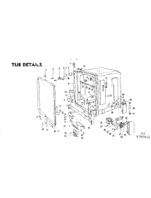 Tub Details parts for Kenmore Dishwasher 587.760612 (587760612, 587 760612) from AppliancePartsPros.com