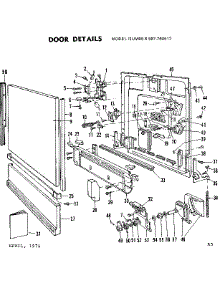 Door Details parts for Kenmore Dishwasher 587.760612 (587760612, 587 760612) from AppliancePartsPros.com