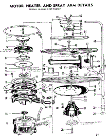 Motor, Heater & Spray Arm Details parts for Kenmore Dishwasher 587.760612 (587760612, 587 760612) from AppliancePartsPros.com