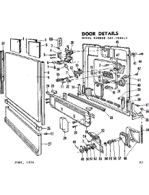 Door Details parts for Kenmore Dishwasher 587.760613 (587760613, 587 760613) from AppliancePartsPros.com
