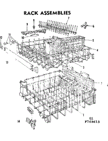 Rack Assemblies parts for Kenmore Dishwasher 587.760613 (587760613, 587 760613) from AppliancePartsPros.com