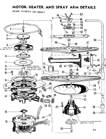 Motor, Heater, And Spray Arm Details parts for Kenmore Dishwasher 587.760613 (587760613, 587 760613) from AppliancePartsPros.com
