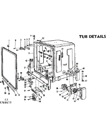 Tub Assembly parts for Kenmore Dishwasher 587.760613 (587760613, 587 760613) from AppliancePartsPros.com
