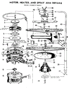 Motor, Heater And Spray Arm Details parts for Kenmore Dishwasher 587.760614 (587760614, 587 760614) from AppliancePartsPros.com