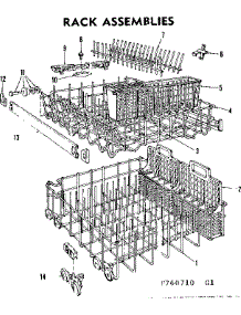 Rack Details parts for Kenmore Dishwasher 587.760710 (587760710, 587 760710) from AppliancePartsPros.com