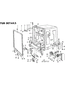 Tub Details parts for Kenmore Dishwasher 587.760712 (587760712, 587 760712) from AppliancePartsPros.com