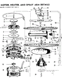 Motor, Heater & Spray Arm Details parts for Kenmore Dishwasher 587.760712 (587760712, 587 760712) from AppliancePartsPros.com