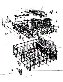Rack Assemblies parts for Kenmore Dishwasher 587.760713 (587760713, 587 760713) from AppliancePartsPros.com