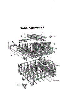 Rack Assemblies parts for Kenmore Dishwasher 587.760714 (587760714, 587 760714) from AppliancePartsPros.com