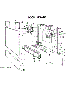 Door Parts parts for Kenmore Dishwasher 587.761000 (587761000, 587 761000) from AppliancePartsPros.com