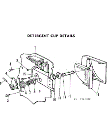Detergent Cup parts for Kenmore Dishwasher 587.761000 (587761000, 587 761000) from AppliancePartsPros.com