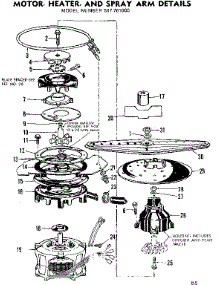 Motor, Heater & Spray Arm Asm parts for Kenmore Dishwasher 587.761000 (587761000, 587 761000) from AppliancePartsPros.com