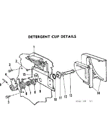 Detergent Cup Details parts for Kenmore Dishwasher 587.761100 (587761100, 587 761100) from AppliancePartsPros.com