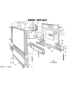 Door Parts parts for Kenmore Dishwasher 587.761100 (587761100, 587 761100) from AppliancePartsPros.com
