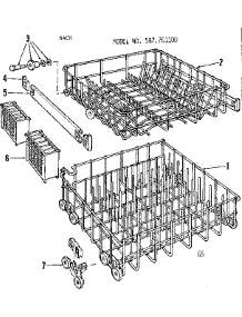 Rack Details parts for Kenmore Dishwasher 587.761104 (587761104, 587 761104) from AppliancePartsPros.com