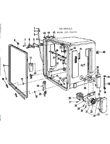 Tub Details parts for Kenmore Dishwasher 587.761200 (587761200, 587 761200) from AppliancePartsPros.com