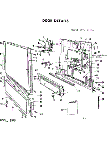 Door Parts parts for Kenmore Dishwasher 587.761200 (587761200, 587 761200) from AppliancePartsPros.com