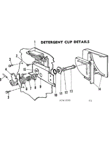 Detergent Cup Details parts for Kenmore Dishwasher 587.761203 (587761203, 587 761203) from AppliancePartsPros.com