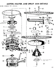 Motor, Heater, And Sprayer Arm Detail parts for Kenmore Dishwasher 587.761204 (587761204, 587 761204) from AppliancePartsPros.com