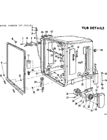 Tub Details parts for Kenmore Dishwasher 587.761204 (587761204, 587 761204) from AppliancePartsPros.com