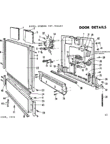 Door Details parts for Kenmore Dishwasher 587.761204 (587761204, 587 761204) from AppliancePartsPros.com