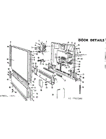 Door Details parts for Kenmore Dishwasher 587.761300 (587761300, 587 761300) from AppliancePartsPros.com