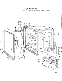 Tub Details parts for Kenmore Dishwasher 587.761304 (587761304, 587 761304) from AppliancePartsPros.com