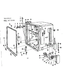 Tub Details parts for Kenmore Dishwasher 587.761400 (587761400, 587 761400) from AppliancePartsPros.com