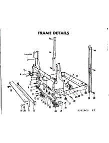 Frame Assembly parts for Kenmore Dishwasher 587.761400 (587761400, 587 761400) from AppliancePartsPros.com