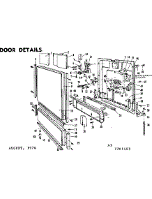 Door Details parts for Kenmore Dishwasher 587.761403 (587761403, 587 761403) from AppliancePartsPros.com