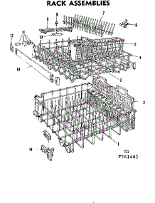 Rack Assemblies parts for Kenmore Dishwasher 587.761403 (587761403, 587 761403) from AppliancePartsPros.com