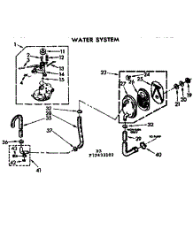 Water System parts for Kenmore Washer 110.72433200 (11072433200, 110 72433200) from AppliancePartsPros.com
