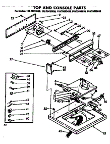 Top And Console Parts parts for Kenmore Washer 110.72433420 (11072433420, 110 72433420) from AppliancePartsPros.com