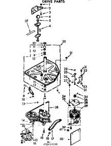 Drive Parts parts for Kenmore Washer 110.72433600 (11072433600, 110 72433600) from AppliancePartsPros.com