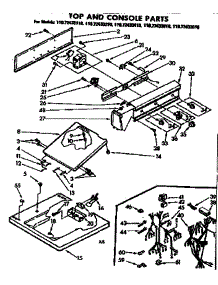 Top And Console Parts parts for Kenmore Washer 110.72433610 (11072433610, 110 72433610) from AppliancePartsPros.com