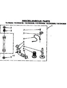Miscellaneous Parts parts for Kenmore Washer 110.72433630 (11072433630, 110 72433630) from AppliancePartsPros.com