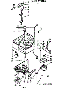Drive System parts for Kenmore Washer 110.72440410 (11072440410, 110 72440410) from AppliancePartsPros.com