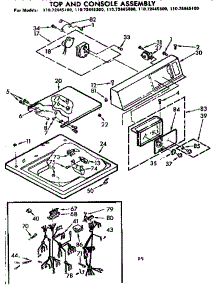 Top & Console Assm parts for Kenmore Washer 110.72445400 (11072445400, 110 72445400) from AppliancePartsPros.com