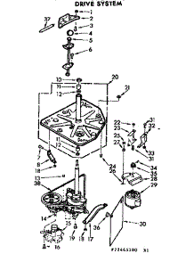 Drive System parts for Kenmore Washer 110.72445600 (11072445600, 110 72445600) from AppliancePartsPros.com