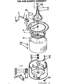 Tub & Basket Assm parts for Kenmore Washer 110.72445600 (11072445600, 110 72445600) from AppliancePartsPros.com