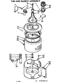 Tub And Basket Assembly parts for Kenmore Washer 110.72450210 (11072450210, 110 72450210) from AppliancePartsPros.com