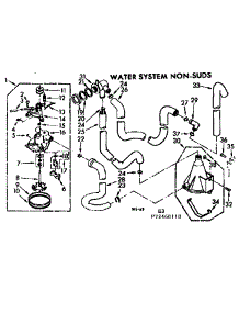 Water System Non-Suds parts for Kenmore Washer 110.72460410 (11072460410, 110 72460410) from AppliancePartsPros.com