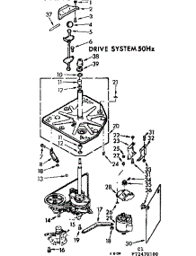 Drive System 50 Hz parts for Kenmore Washer 110.72470400 (11072470400, 110 72470400) from AppliancePartsPros.com