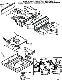 Top & Console Assm parts for Kenmore Washer 110.72480100 (11072480100, 110 72480100) from AppliancePartsPros.com
